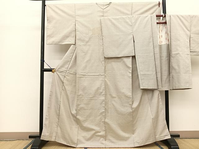 平和屋着物●本場大島紬　アンサンブル　白大島　100亀甲　総詰め　正絹　逸品　BAAT0831yc