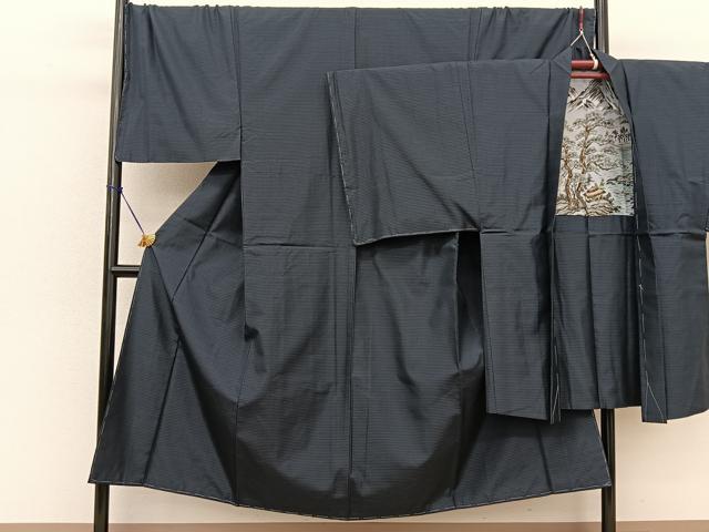平和屋着物●男性　本場大島紬　アンサンブル　絣文様　キングサイズ　正絹　逸品　BAAT0933yc