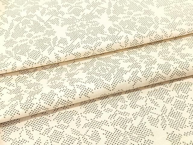 平和屋着物○本場大島紬 白大島 7マルキ 更紗花文 正絹 逸品