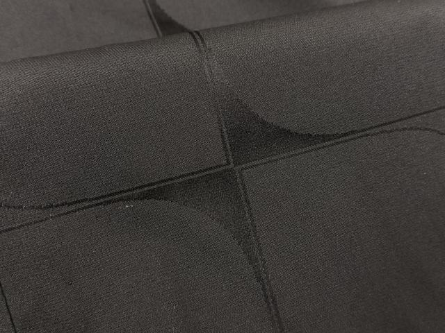 平和屋着物＃道行コート　二部式　単衣　幾何学文様　黒緑色　正絹　逸品　BAAT1597gt 平和屋着物＃道行コート 二部式 単衣 幾何学文様 黒緑色 正絹