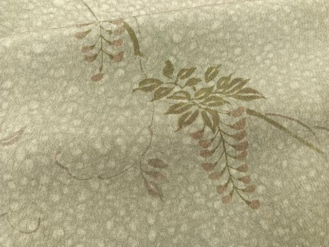 平和屋着物＃道中着 単衣 ロング丈 藤 正絹 逸品 BAAT1598gt