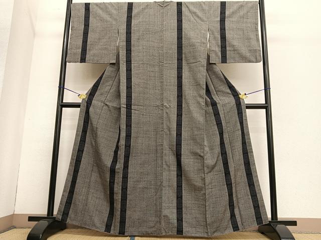 平和屋着物□極上 結城紬 色無地 藤色 やまと誂製 逸品 未使用