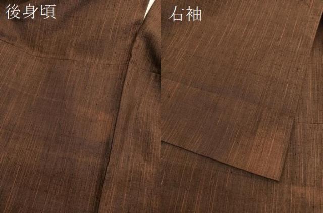 平和屋着物○士乎路紬 絣文様 反端付き 正絹 逸品 BAAT6647hv