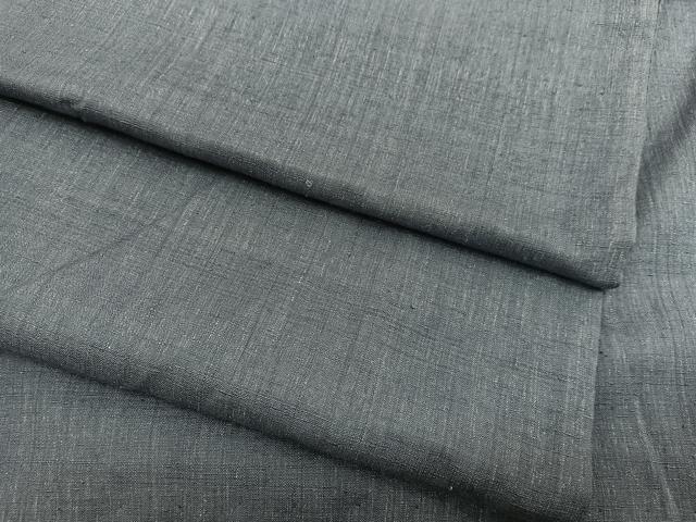 平和屋着物●本場結城紬　重要無形文化財　色無地　紅碧色　正絹　逸品　BAAT6669hv