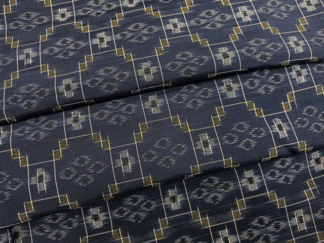 平和屋着物●本場琉球絣　紬　正絹　逸品　未使用　BAAT6725hv