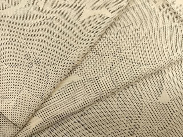 平和屋着物●本場大島紬　9マルキ　花尽くし　正絹　逸品　BAAT6727hv