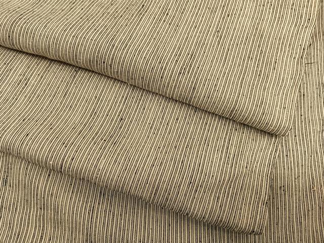 平和屋着物●上質な紬　縞　正絹　逸品　未使用　BAAT6737hv