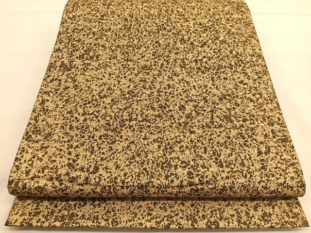 平和屋着物■五月みどりプロデュース　結城紬地　全通柄袋帯　霞文　金彩　正絹　逸品　BAAT6817hv