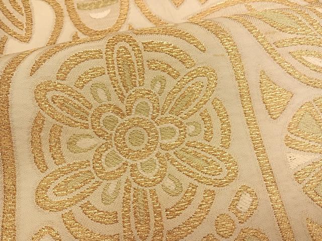 平和屋着物□西陣 川島織物 六通柄 本袋帯 飾花文 金糸