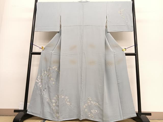 平和屋着物●訪問着　総刺繍　舞花文　さが美扱い　正絹　逸品　BAAT7238hv