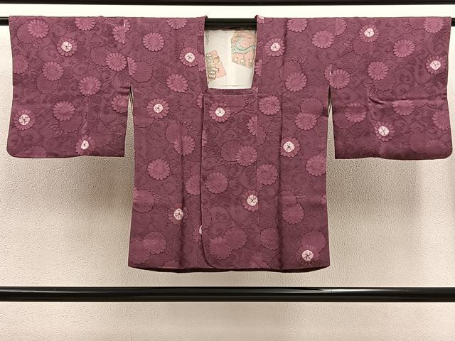 平和屋着物＃道行コート　菊唐草文　正絹　逸品　BAAT8922gt