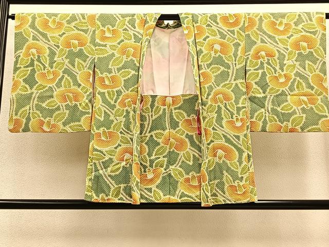 平和屋着物＃羽織　総絞り　枝椿　正絹　逸品　BAAT8955gt