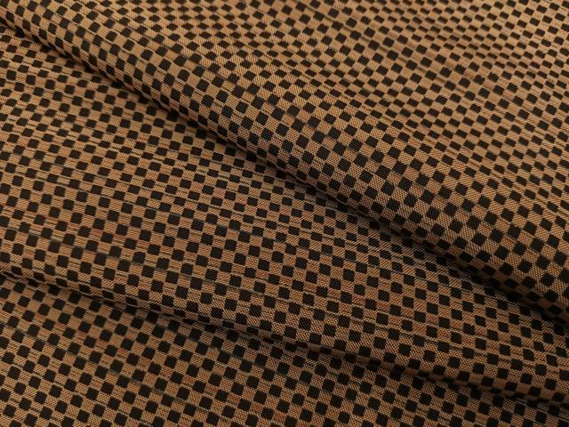 平和屋着物＃男性　長羽織　本場染大島紬　市松文様　正絹　逸品　BAAT8972gt