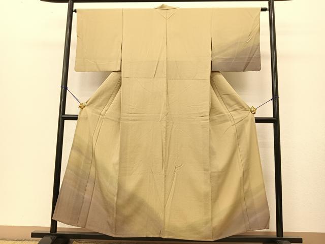 平和屋着物▽訪問着　単衣　霞文　暈し染め　正絹　逸品　BAAT9075yc