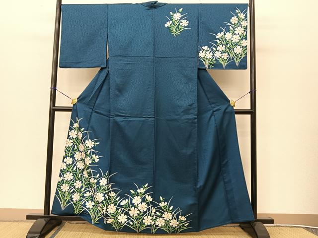 平和屋着物▽訪問着　単衣　撫子　金彩　洗える着物　BAAT9127yc