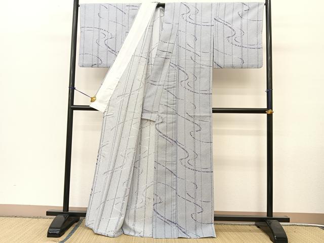 平和屋着物▽小紋　単衣　舞花文　洗える着物　AABC0260fy 平和屋着物▽小紋 単衣 舞花文 洗える着物 AABC0260fy 【公式通販】