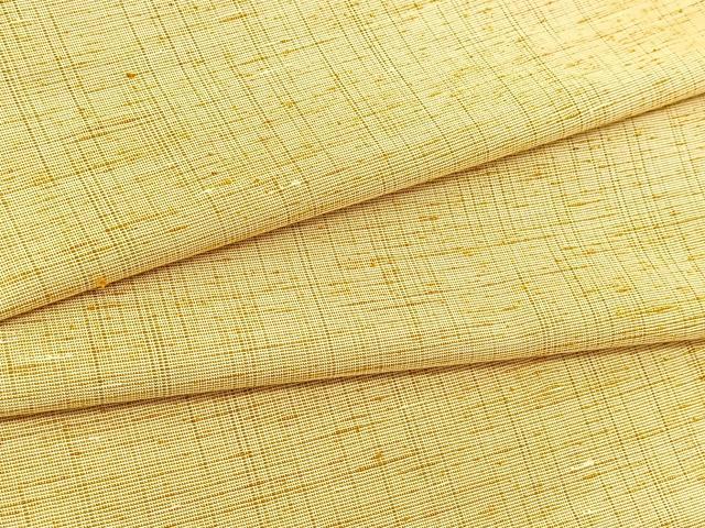 平和屋着物●上質な紬　単衣　霞文　正絹　逸品　BAAT9146yc