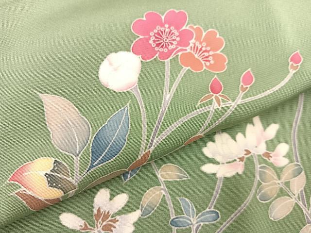 平和屋着物＃道行コート 幾何学文様 ロング丈 正絹 逸品 未使用 CAAV5614id