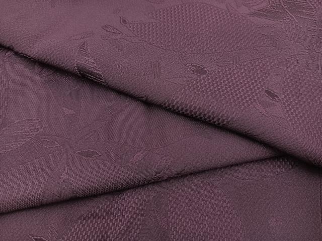 平和屋着物＃道中着　ロング丈　色無地　舞桜地紋　紫紺色　さが美扱い　正絹　逸品　BAAT9259gt