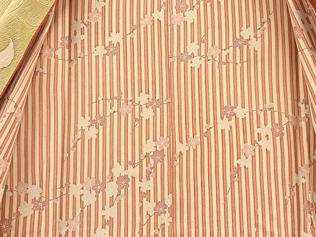 平和屋着物＃道中着 作家物 地紋起こし 舞葉文 正絹 逸品 BAAT9264gt