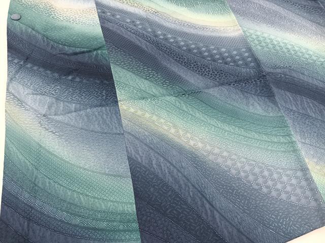 平和屋着物＃道行コート ロング丈 作家物 流線文 暈し染め 正絹