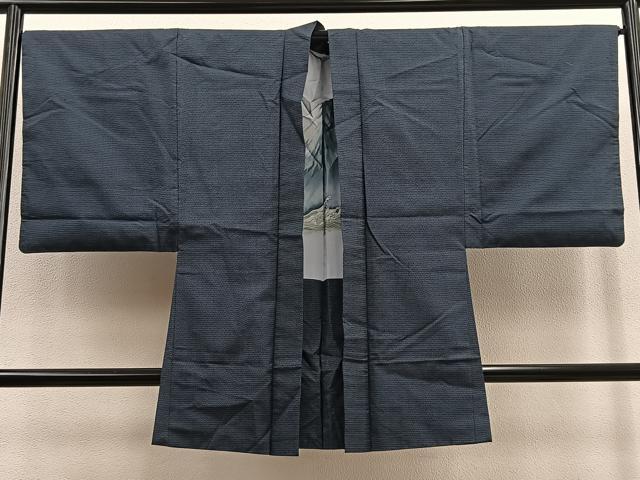 平和屋着物＃男性　長羽織　本場大島紬　100亀甲　総詰め　正絹　逸品　BAAU0032gt 平和屋着物＃男性 長羽織 本場大島紬 100亀甲 総詰め 正絹 逸品 BAAU0032gt