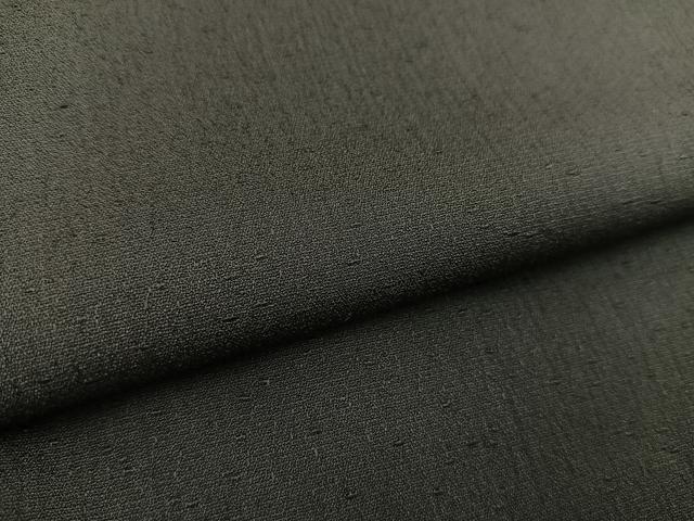 平和屋着物＃男性 長羽織 紬 錆鉄御納戸色 羽裏：竹雀 正絹 逸品 