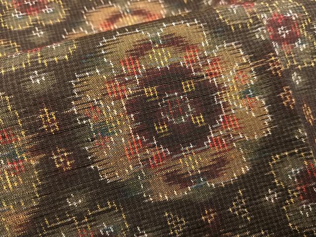 平和屋着物＃羽織 絞り 花尽くし 黒地 正絹 逸品 BAAU0045gt 平和屋