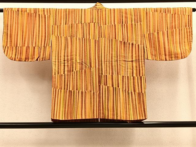 平和屋着物＃道中着　変わり縞　正絹　逸品　BAAU0059gt