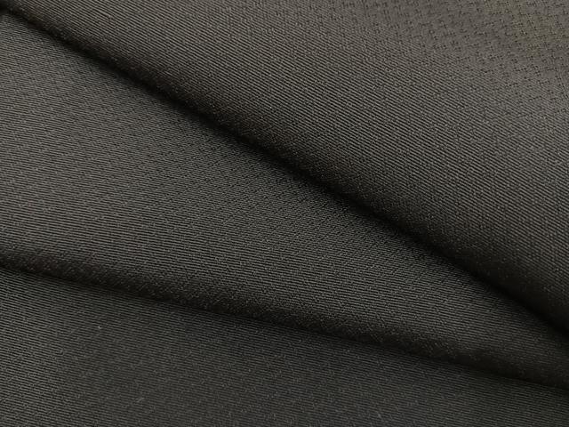 平和屋着物＃男性　長羽織　紬　黒緑色　正絹　逸品　BAAU0102gt