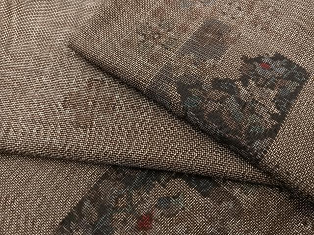 平和屋着物●本場大島紬　9マルキ　色紙重ね花文　正絹　逸品　BAAU0191gt