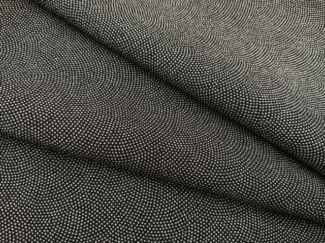 平和屋着物●江戸小紋　極小鮫小紋柄　黒地　正絹　逸品　BAAU0195gt