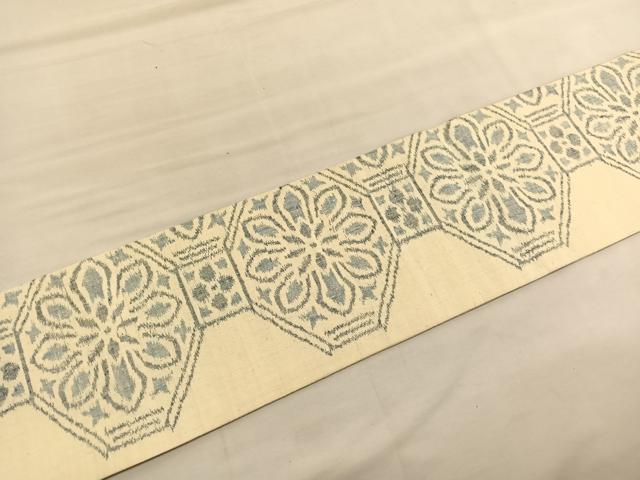 平和屋着物○九寸名古屋帯 紬地 蜀江花文 正絹 逸品 BAAU1851hv