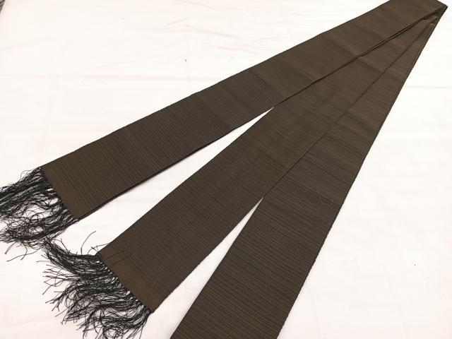 平和屋着物○男性 爪掻き本綴れ 角帯 縞 正絹 逸品 BAAU1858hv