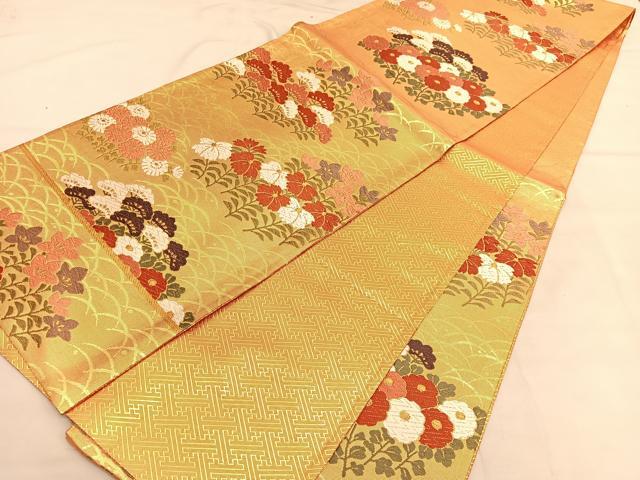 専用帯2644 ●河合美術織物謹製 高級 正絹 唐織 六通 袋帯 華文 花文 専用帯2644 ○河合美術織物謹製 高級 正絹 唐織 六通 袋帯 華文 花文