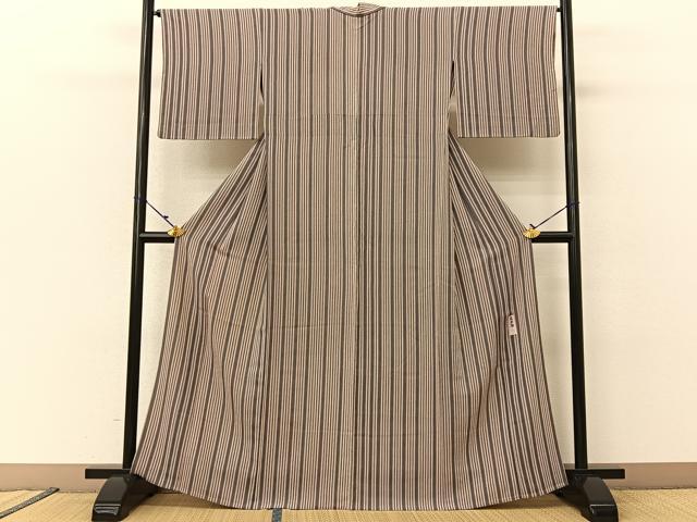 平和屋着物▽重要無形文化財 人間国宝 伊勢型紙縞彫師 児玉