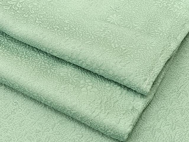 平和屋着物●上質な色無地　松花地紋　薄萌葱色　正絹　逸品　未使用　BAAU3588hj