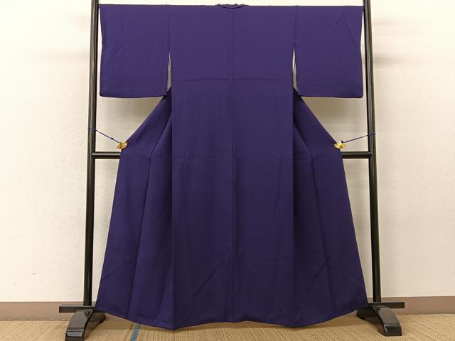 平和屋着物●上質な色無地　丸地紋　濃鼠色　正絹　逸品　BAAU3660hj 平和屋着物○上質な色無地 丸地紋 濃鼠色 正絹 逸品 BAAU3660hj