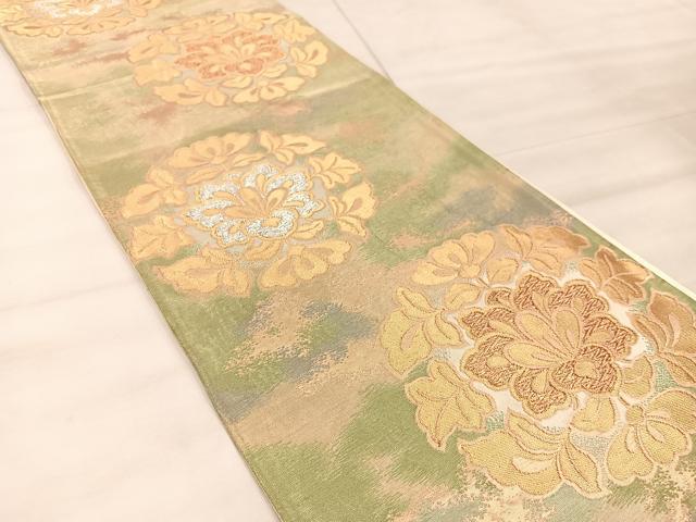 平和屋着物◎六通柄袋帯 草花文 金銀糸 正絹 逸品 BAAU4145mzの通販は