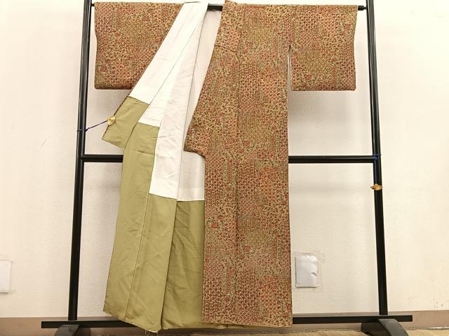 平和屋着物□上質な小紋 文字文 さが美扱い 正絹 逸品 未使用 DAAS9501ma