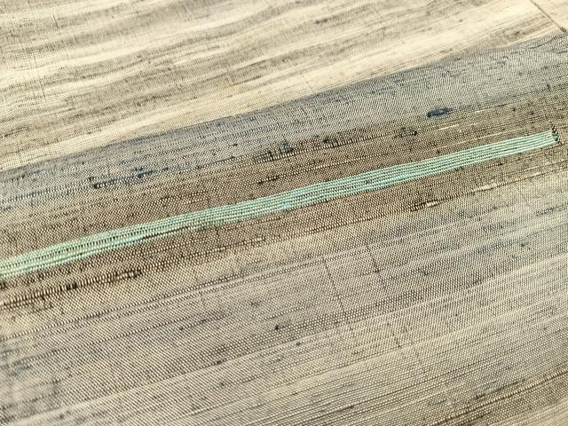 平和屋着物○訪問着 単衣 紬地 横段文 正絹 逸品 BAAU4291mz