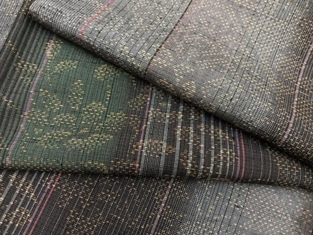 平和屋着物●上質な紬　流水花間道　正絹　逸品　BAAU4661gt