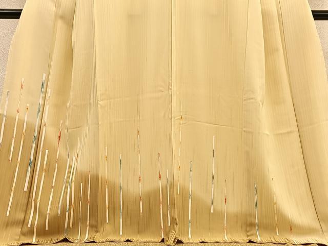 平和屋着物○訪問着 ロング丈 竹 暈し染め 正絹 逸品 未使用