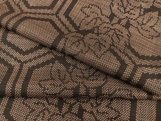 平和屋着物●本場大島紬　7マルキ　亀甲蔦の葉文　正絹　逸品　BAAU4699gt