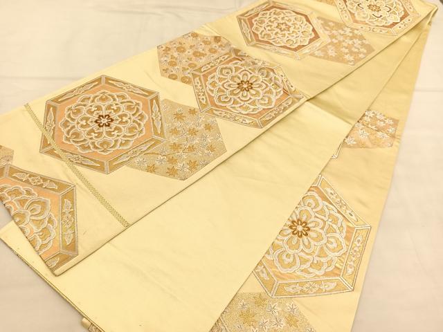 平和屋着物◎六通柄袋帯 正倉院亀甲花文 金銀糸