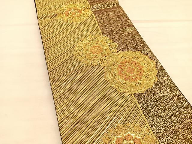 平和屋着物◎六通柄袋帯 宝相華 金糸 正絹 逸品 BAAU5010hv