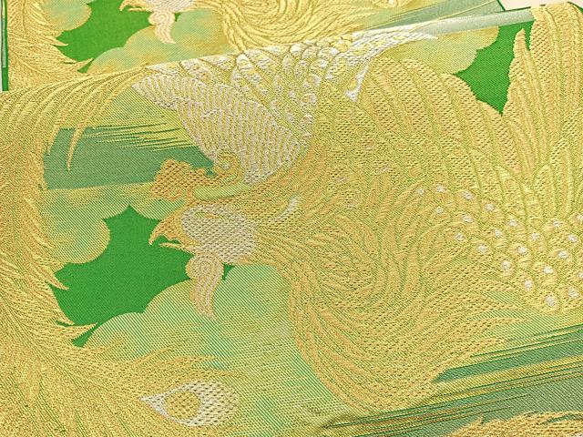 平和屋着物○西陣 川島織物 六通柄 本袋帯 鳳凰 金銀糸 正絹