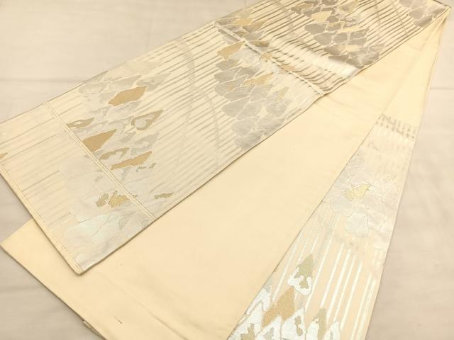 正絹 袋帯 六通柄 逸品 金糸 金銀糸 着物月花 鱗文様 ob2675 源氏
