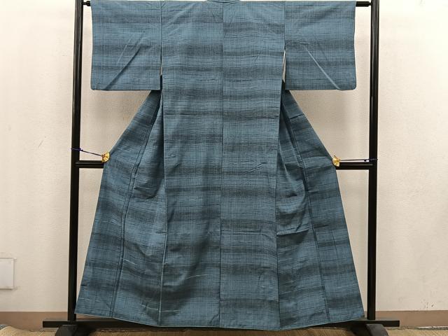 平和屋着物□極上 夏物 明石ちぢみ 間道 潤色 逸品 CYAA2995s5