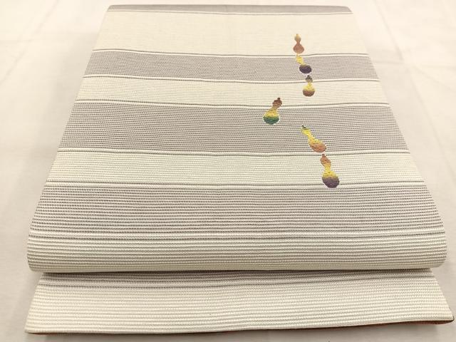 平和屋着物○両面 全通柄袋帯 瓢箪 金糸 正絹 逸品 BAAU6137yc